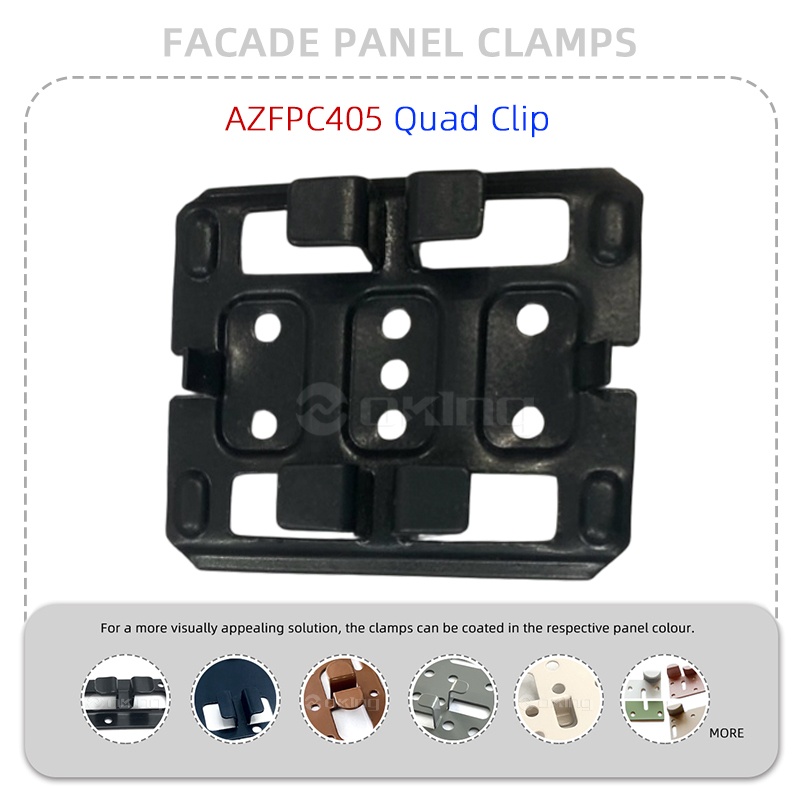 AZFPC405 Quad-Clip-Fassadenplattenklemmensystem aus Edelstahl