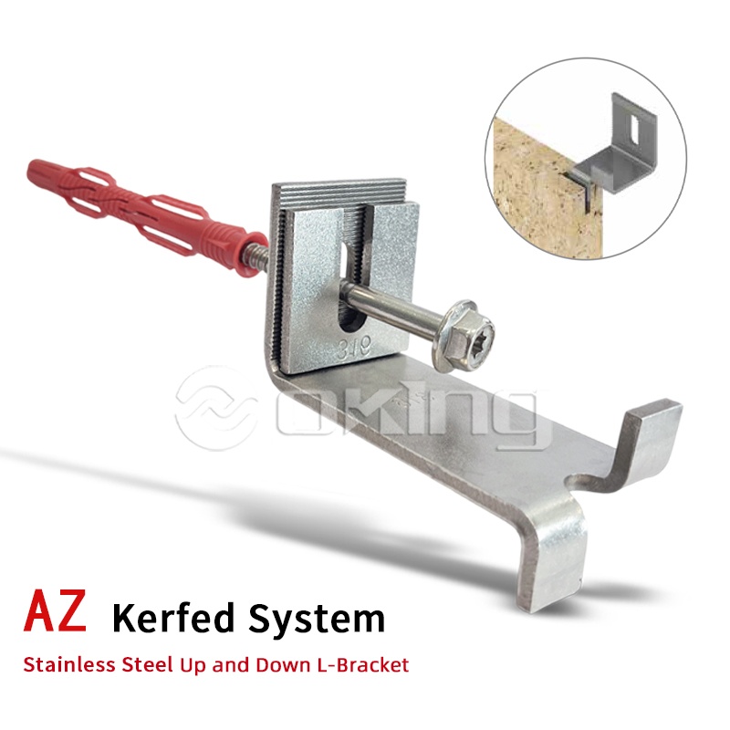 AZ Kerfed System Edelstahl-Auf- und Ab-L-Halterung